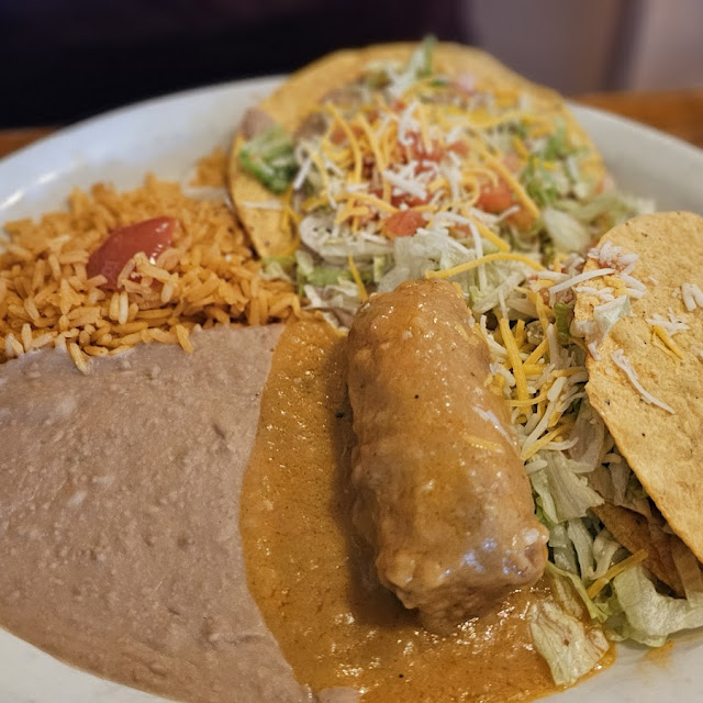 Refried Bean Tostada Cheese Enchilada Tamale