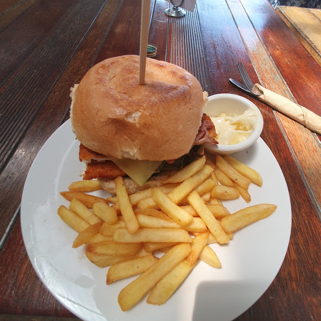 Chicken Schnitzel Roll with Chips