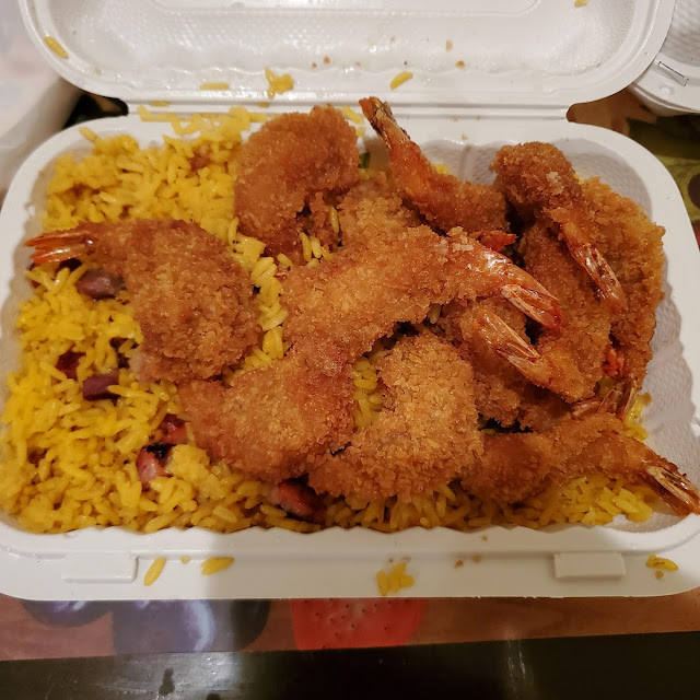 Fried Shrimp with Pork Fried Rice