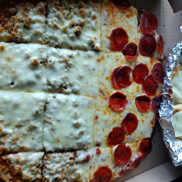 Half Sausage Half Pepperoni Pizza