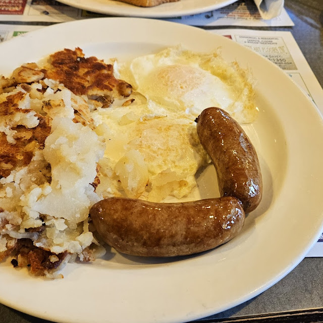 Sausage Links Two Eggs Home Fries and Toast