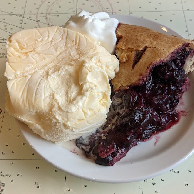 Black Cherry Pie with Vanilla Ice Cream