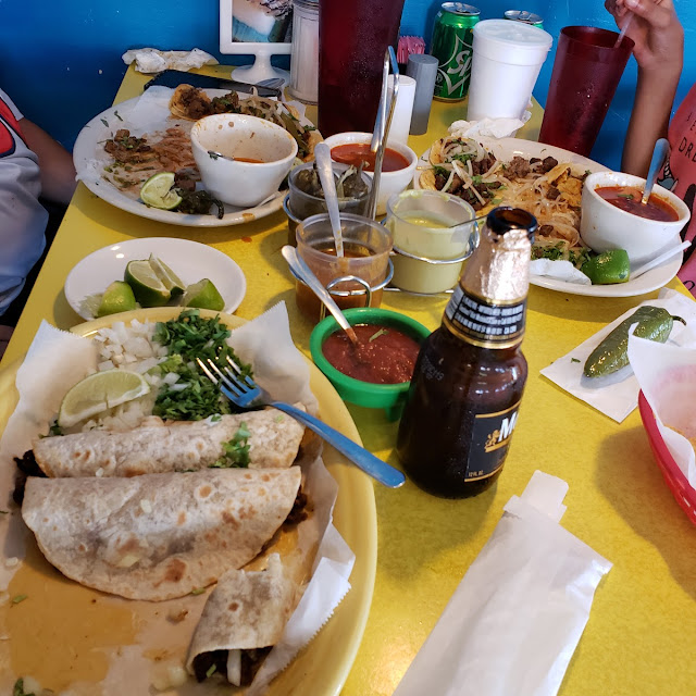 Beef Tacos and Cerveza