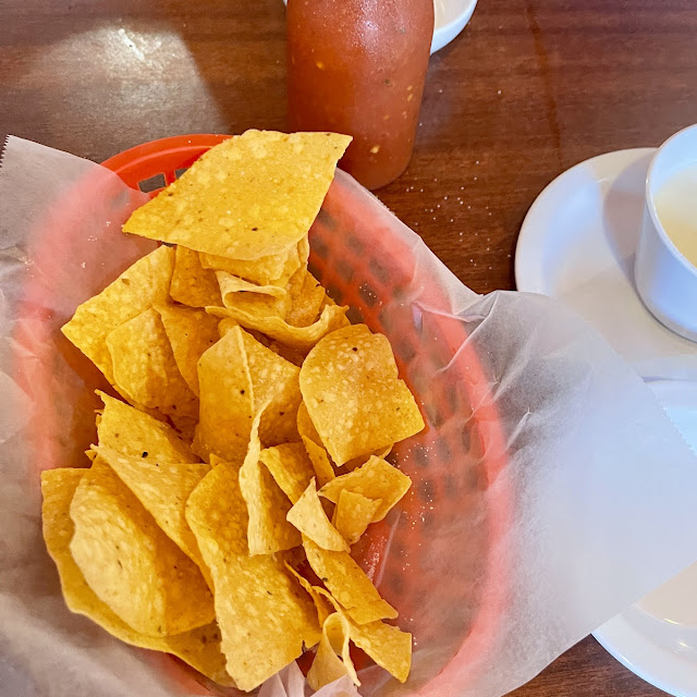 Fresh Yellow Tortillas Chips and Salsa