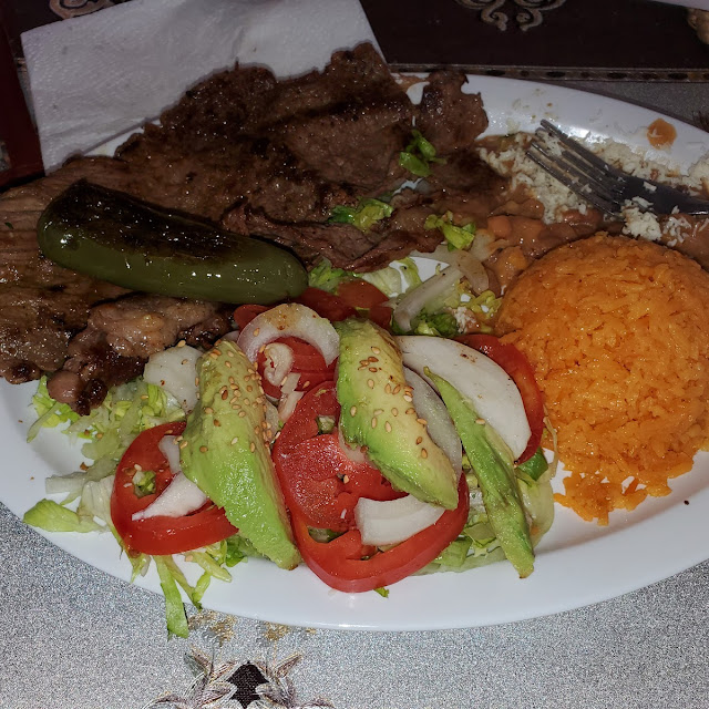 Carne Asada Con Arroz Y Frijol Asada with Rice and Beans