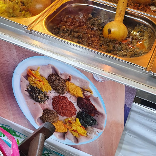 Injera with Mix Vegetables