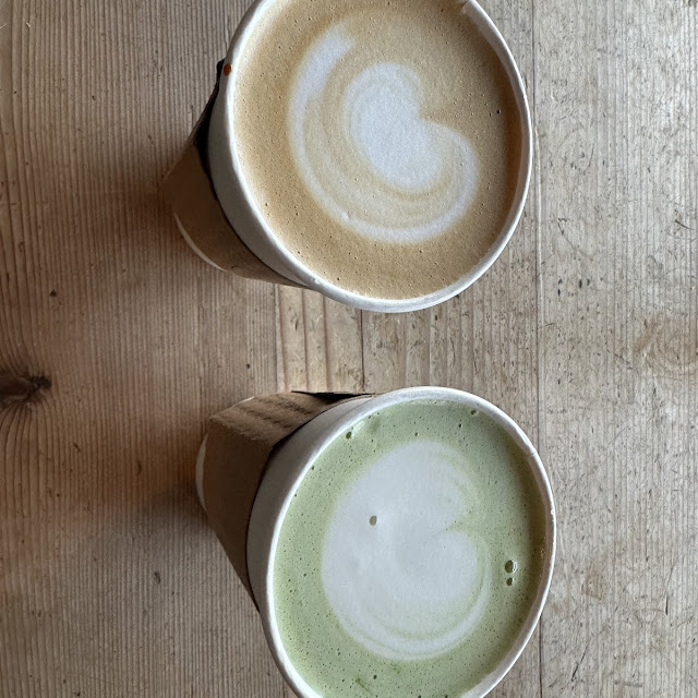Latte and Macha Latte