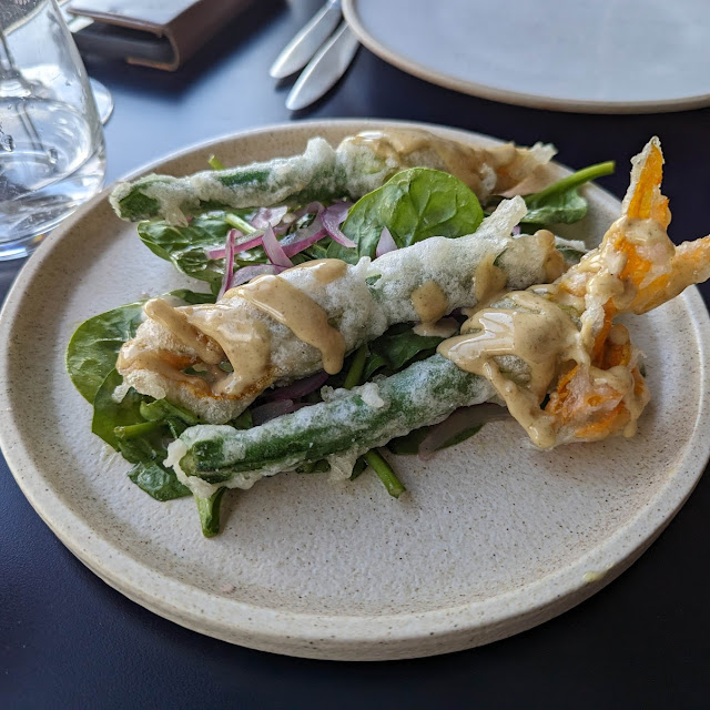 Fried Zucchini Flower Filled with Buffalo Ricotta