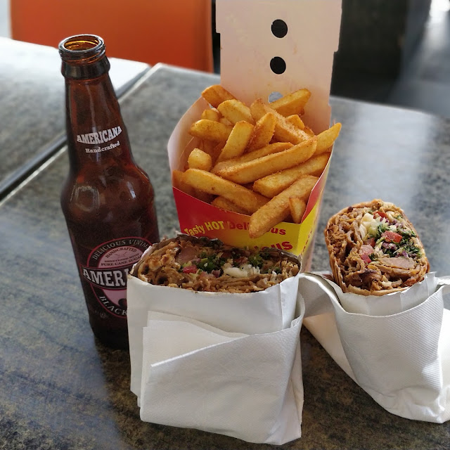 Combo Kebab Chips and Cherry Soft Drink