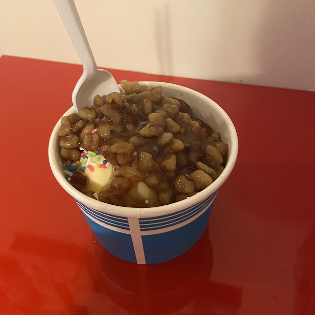 Vanilla Ice Cream with Caramel Sprinkles