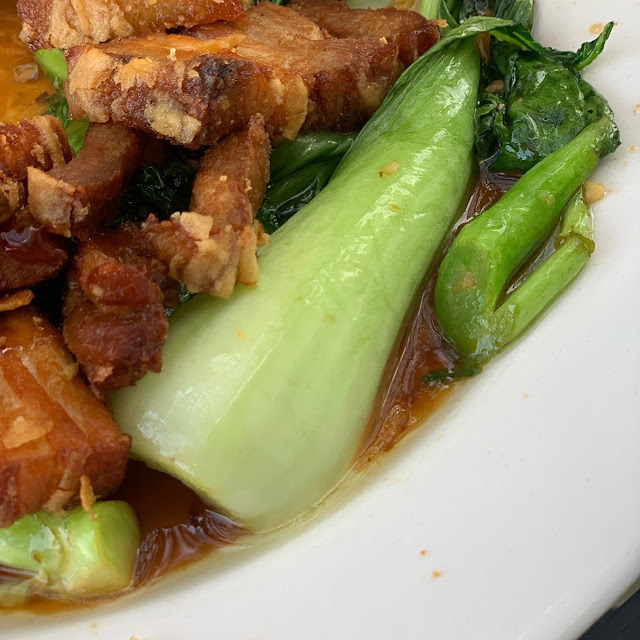 Crispy Pork Belly with Greens