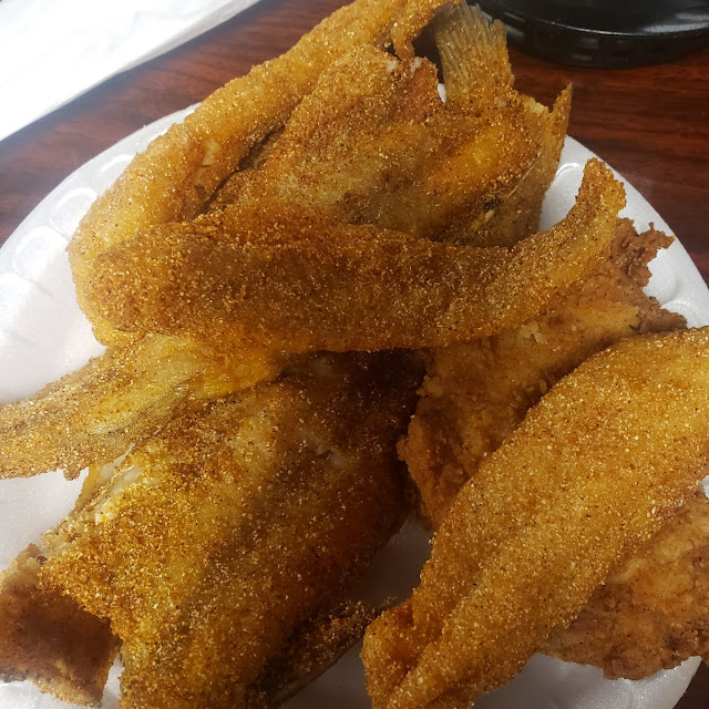 Catfish Fillets Whole Fries Corn Okra