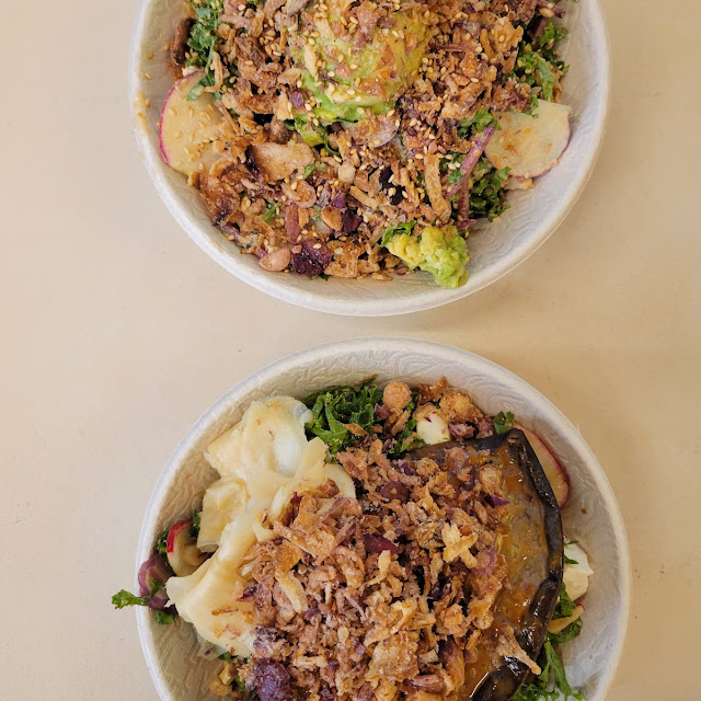Miso Eggplant Crispy Chicken Avocado