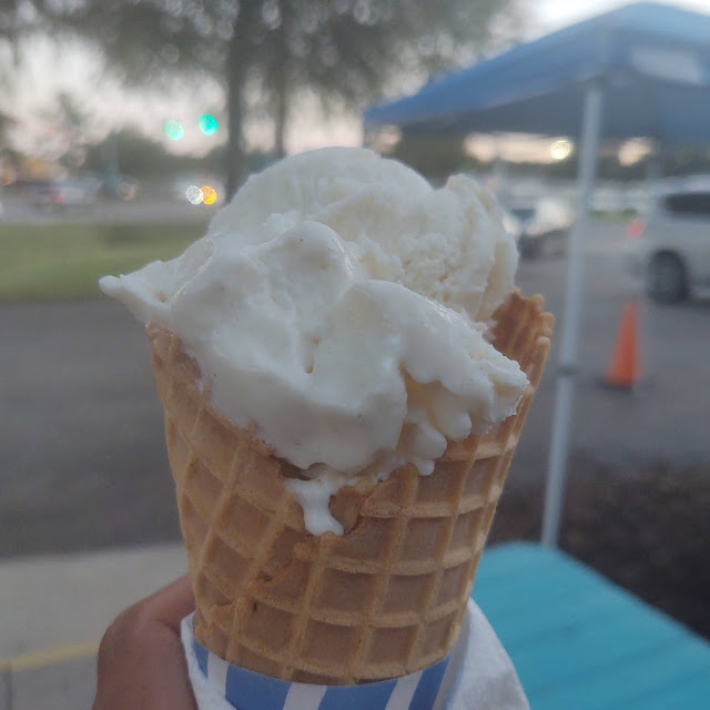 Cereal Milk Ice Cream in a Waffle Cone