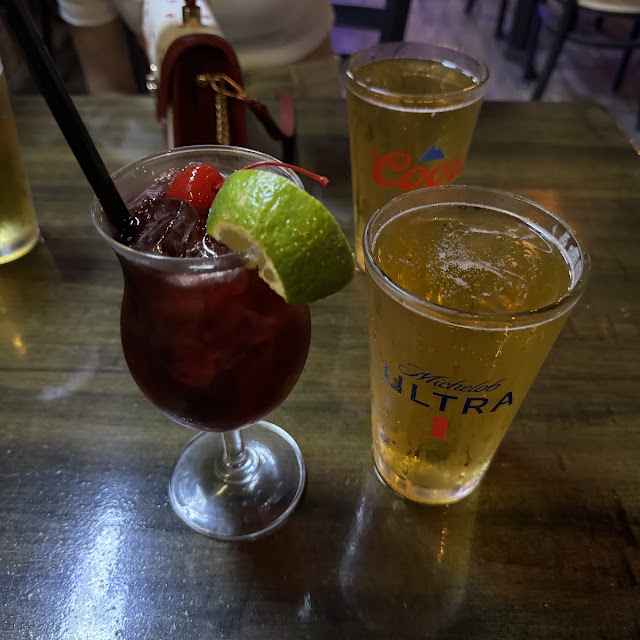 Draft Beer and Red Sangria
