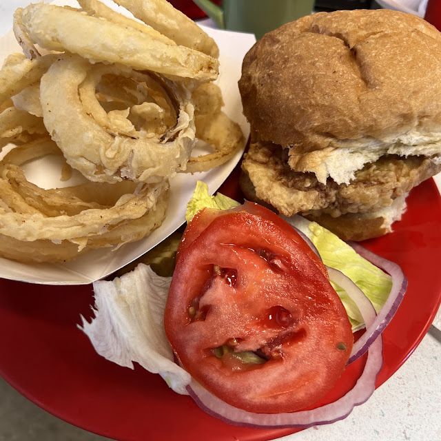 Pork Tenderloin and Onion Rings