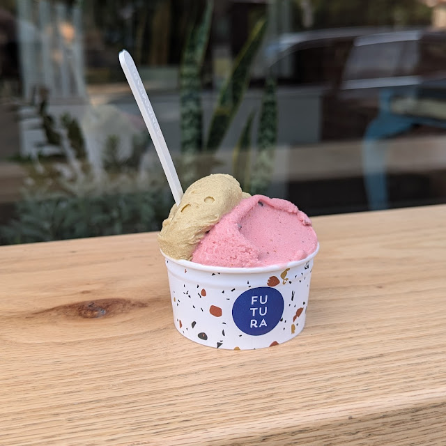 Pistachio and Strawberry Stracciatella