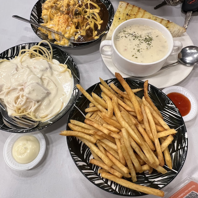 Kids Carbonara French Fries Mushroom Soup