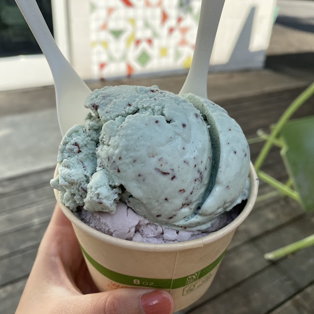 Mint Chip and Lavender Caramel