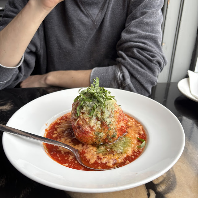 Giant Meatball and Tomato Ragu