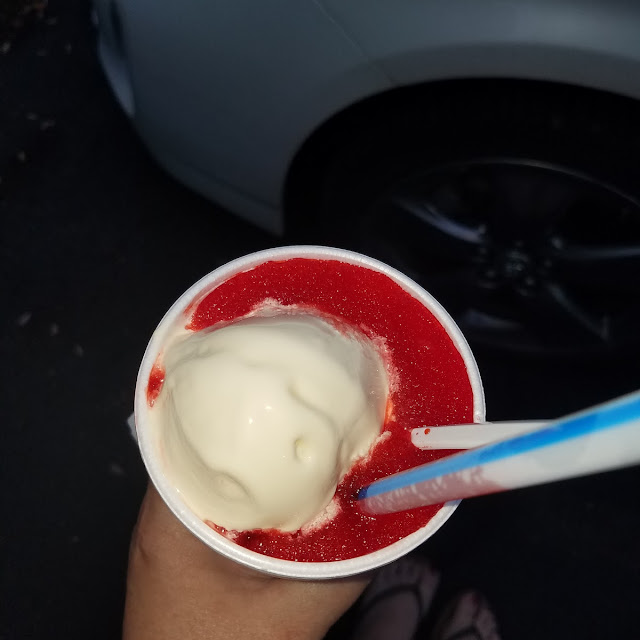 Cherry Slushies with Vanilla Custard