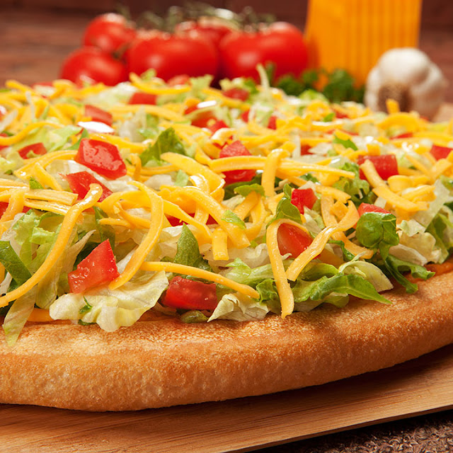 Large Taco Pie on Golden Crust
