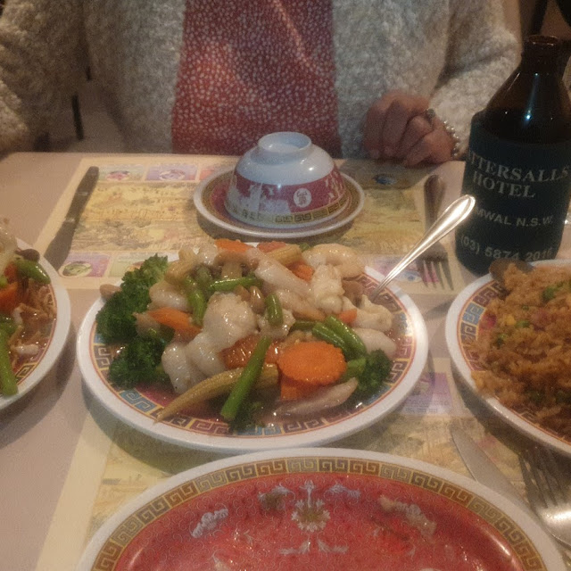 Seafood Combination Chicken Chow Mein and Special Fried Rice