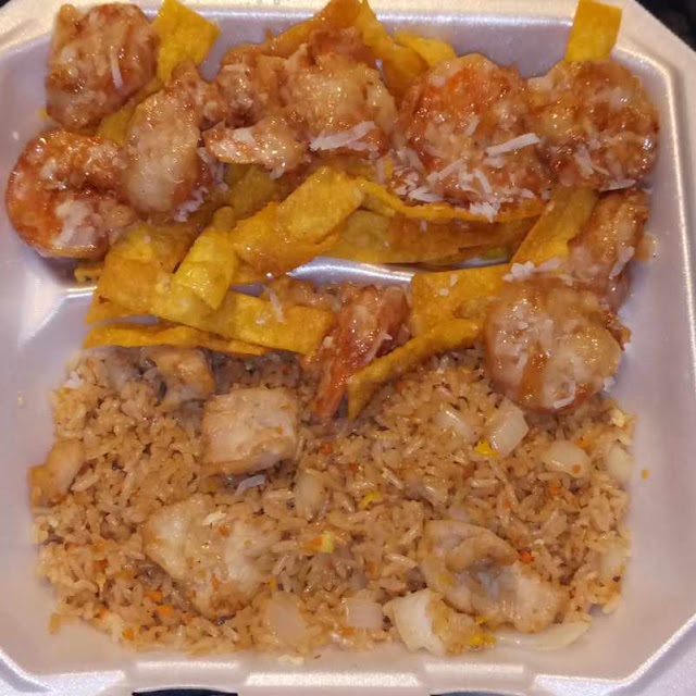 Coconut Shrimp w Chicken Fried Rice