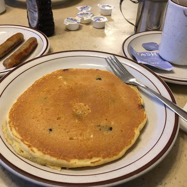 Blueberry Pancakes with Sausage Links