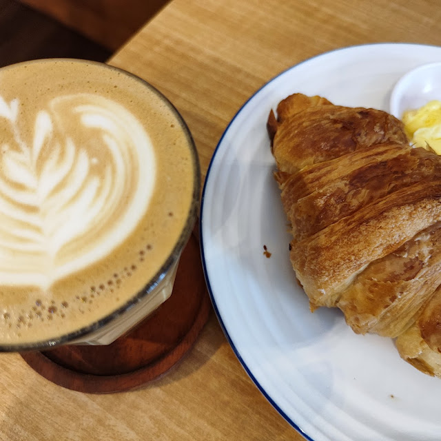Hot Latte & Butter Croissant