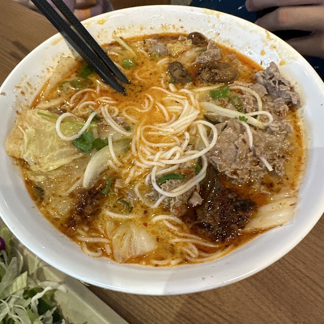 Spicy Beef and Pork Vermicelli Soup