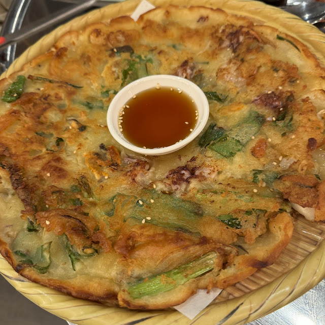 Seafood and Green Onion Pancake