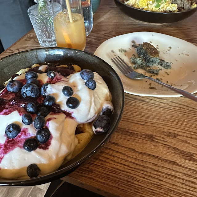Lemon Ricotta Waffles with Blueberries