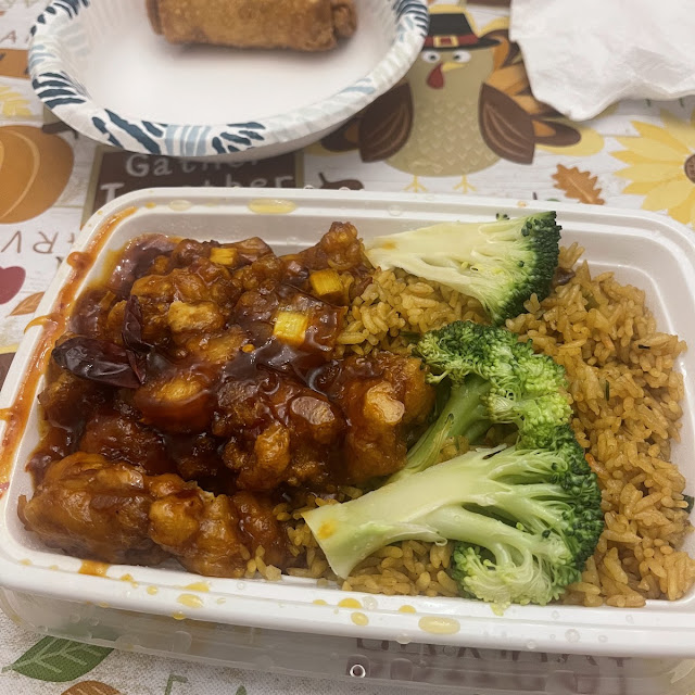 General TSO's Chicken Fried Rice Egg Roll
