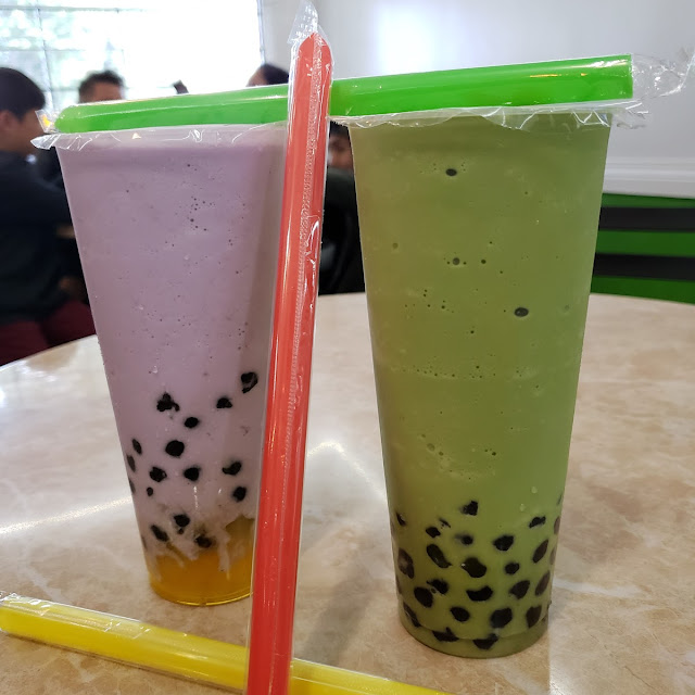Taro Milk Tea & Green Tea Ice Cream Tea