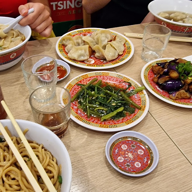 Stir Fried Greens and Fried Aubergine