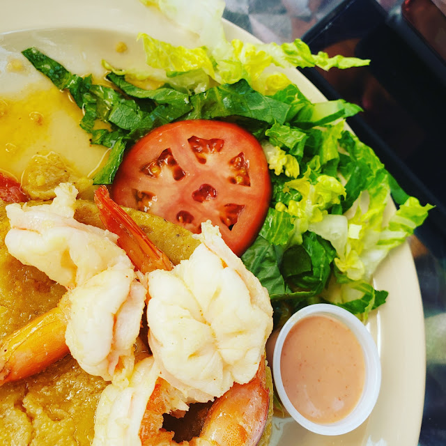 Mofongo Con Camarones Al Ajillo