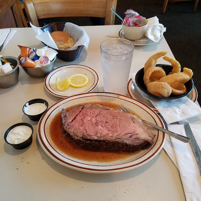 Prime Rib and Onion Rings