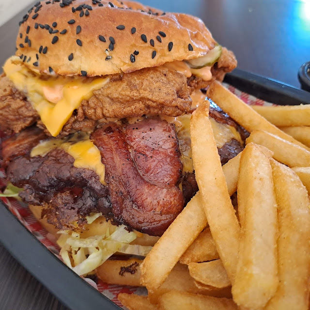Freakin' Trio Chicken Burger and Fries