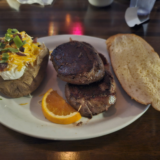 Filet Mignon with Loaded Baked Potato