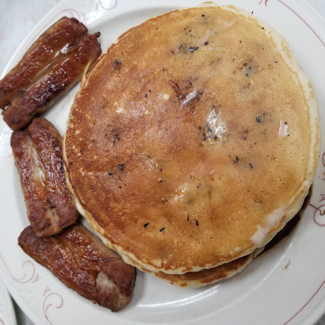 Blueberry Pancakes and Sausage