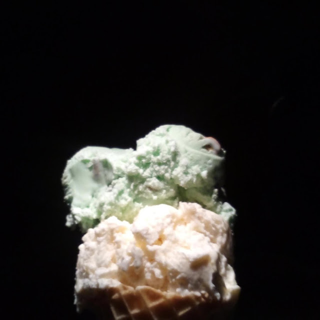 Pistachio and Pineapple Ice Cream Cone
