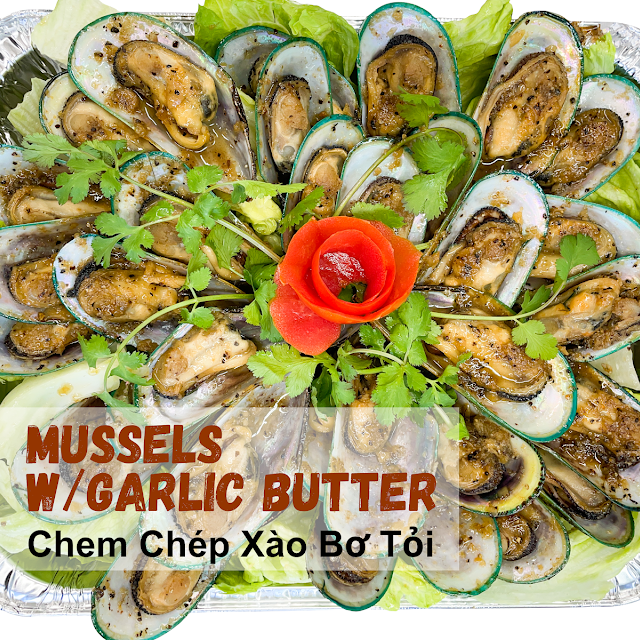 Rich and Creamy Garlic Butter Mussels Khay Chem Chep Xao Bo Toi Ngay Beo