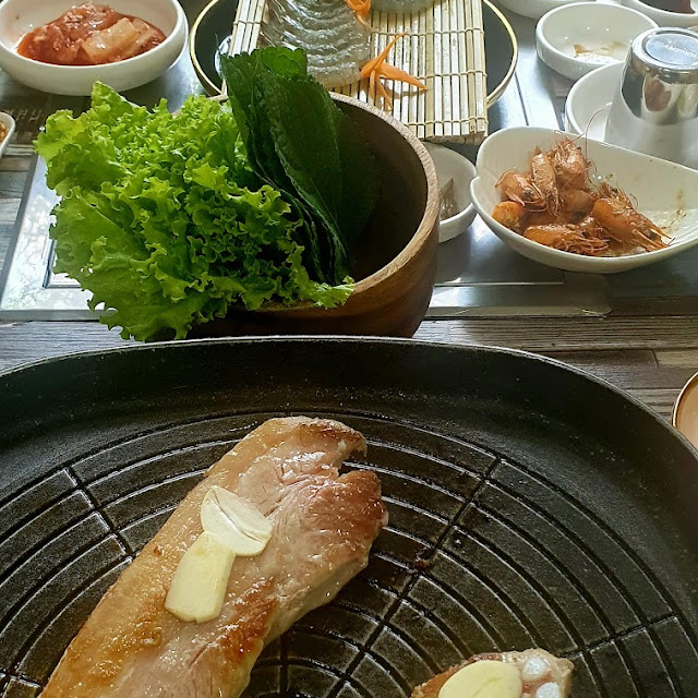 Samgyupsal &Shrimp Sashimi