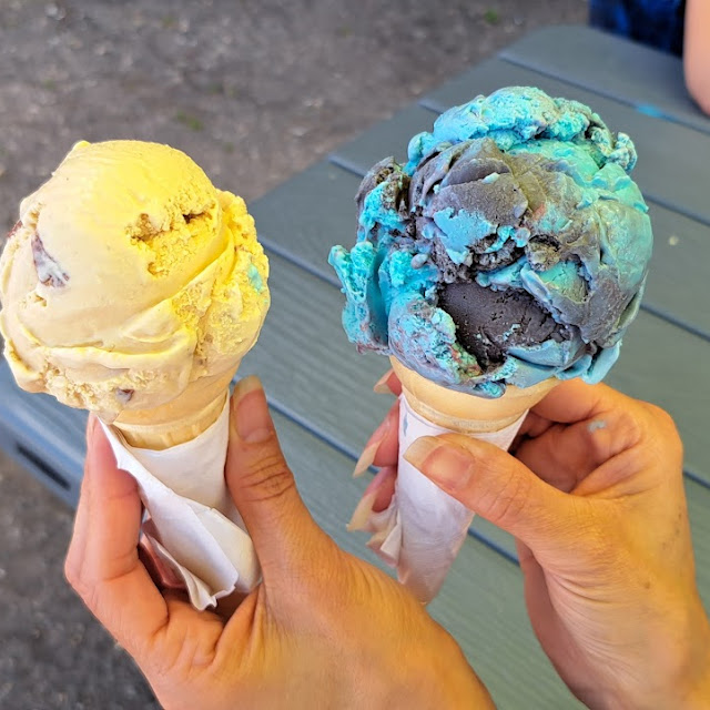 Butter Pecan and Shark Attack Ice Cream