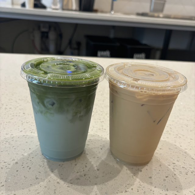 Blue Jasmine Matcha Iced w Almond Milk