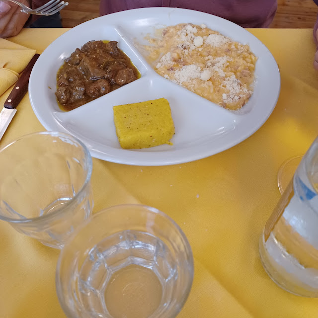 Tris Di Riso Al Formaggio Carne Di Vitello E Polenta Tutto Buonissimo