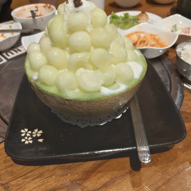 멜론 빙수 honey dew bingsoo