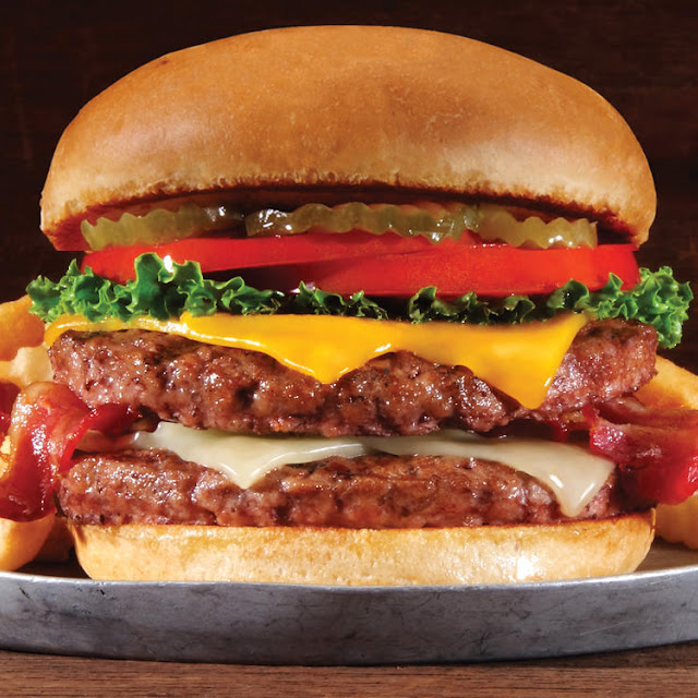 Double Bacon & Cheese Steak Burger