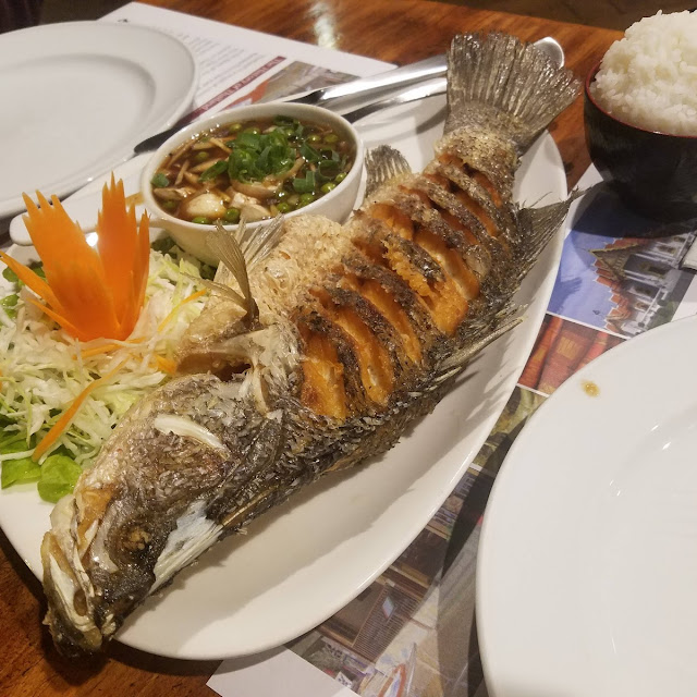 Dip Fried Brramandi with Thai Sauce